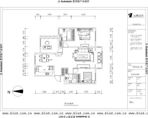 莱镇宁静湾-三居室-116平米-装修设计