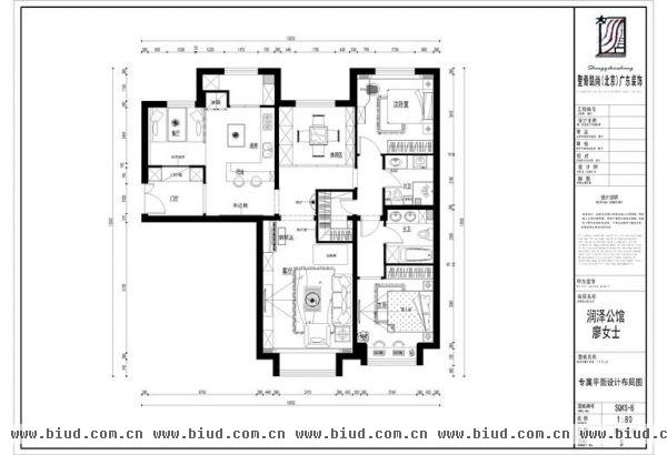 润泽公馆-三居室-105平米-装修设计