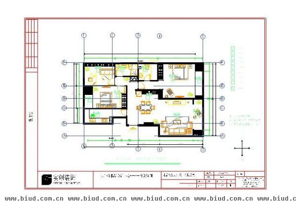 北京随园公寓-三居室-120平米-装修设计
