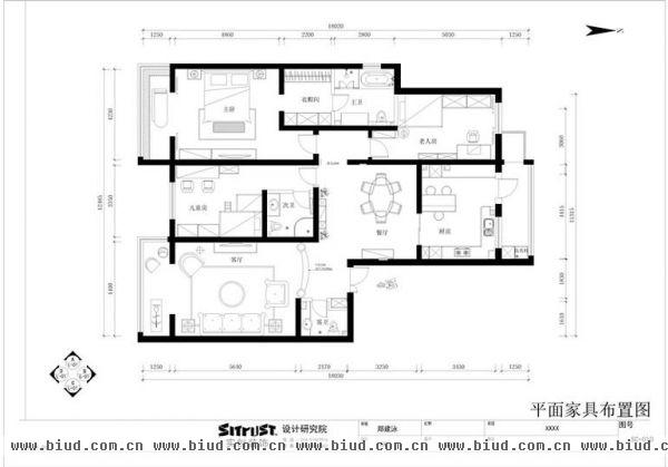 临汾小区-三居室-162平米-装修设计