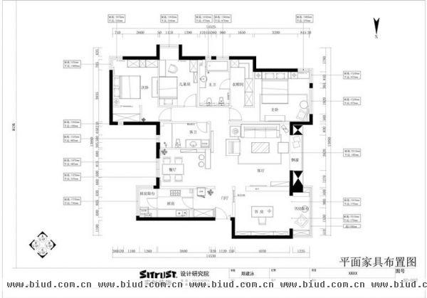 首开常青藤-三居室-136平米-装修设计