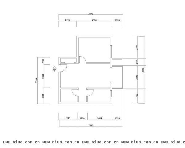 京洲园-二居室-61平米-装修设计
