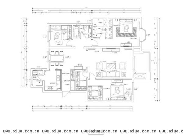 中国铁建·花语城-三居室-158平米-装修设计