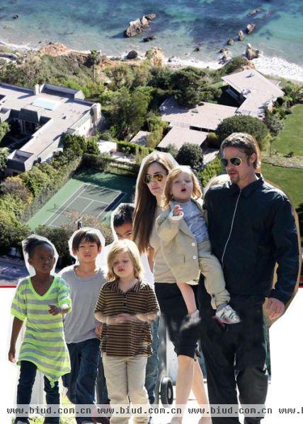 安吉丽娜·朱莉 (Angelina Jolie) 与布拉德·皮特 (Brad Pitt) 夫妇最近打算把位于于加州马里布海滩附近的豪宅出售，挂牌价为1375万美元！