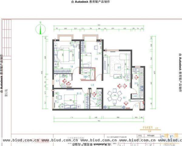 枫丹丽舍三期-三居室-125平米-装修设计
