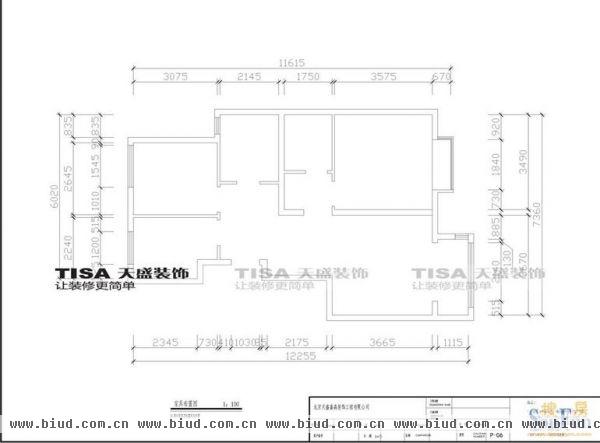 中国铁建长阳国际城-三居室-90平米-装修设计