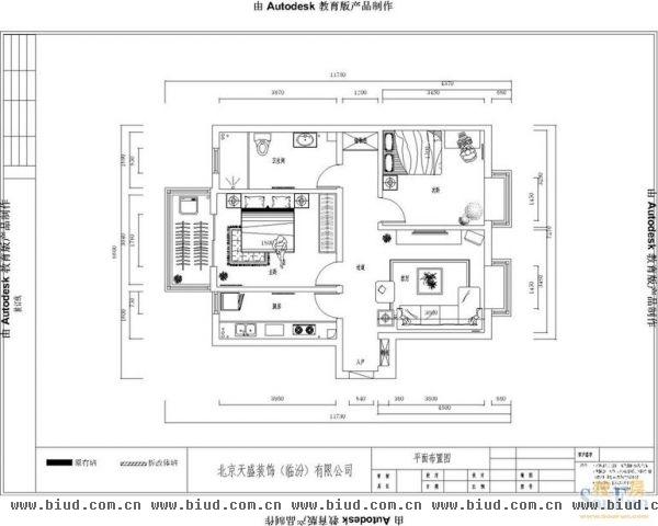 鸿博家园-二居室-100平米-装修设计