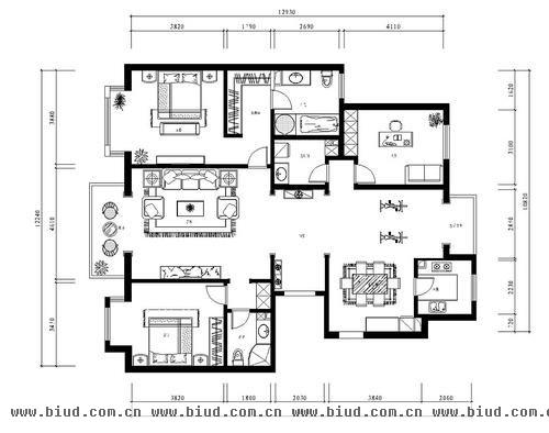润泽悦溪-三居室-280平米-装修设计