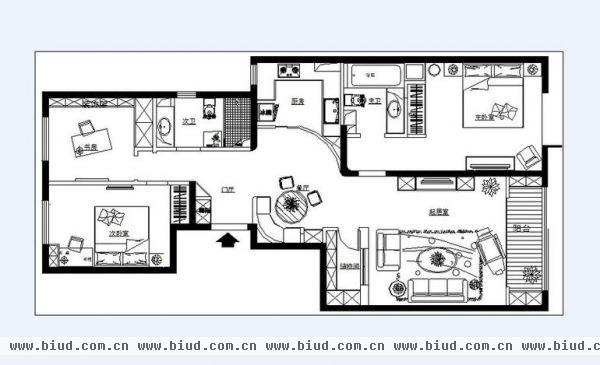 外交部公寓-三居室-138平米-装修设计