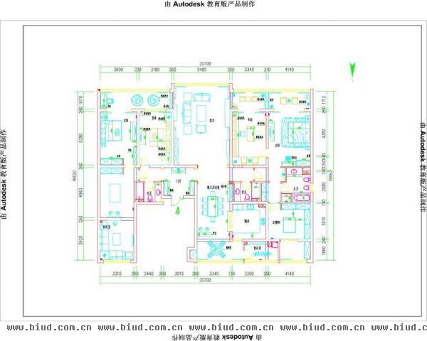 北苑家园茉藜园-三居室-110平米-装修设计