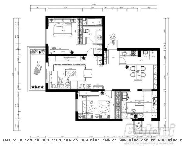 工体3号-三居室-160平米-装修设计