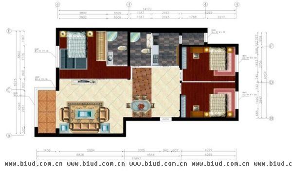 翰林庭院-三居室-150平米-装修设计