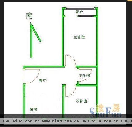 八角北路-二居室-55平米-装修设计