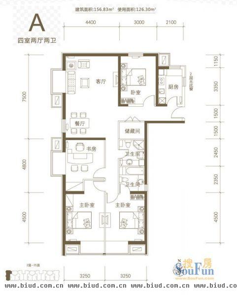 合生·世界村-三居室-156平米-装修设计