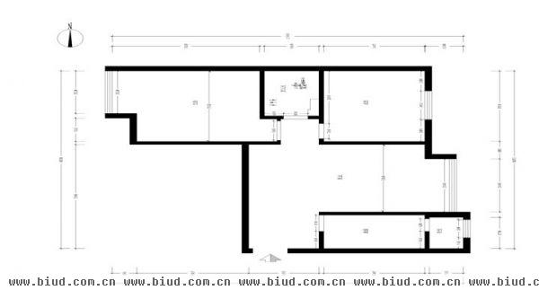 交道口南里-二居室-90平米-装修设计
