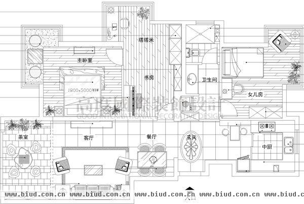 中建·国际港-三居室-156平米-装修设计