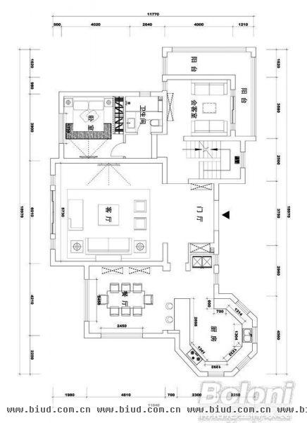 中间建筑-别墅-300平米-装修设计