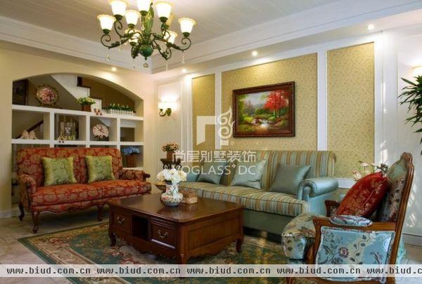 金色漫香林别墅-四居室-350平米-装修设计
