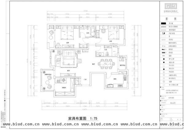 江南山水-三居室-130平米-装修设计