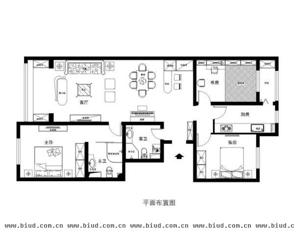 恋日家园-三居室-140平米-装修设计