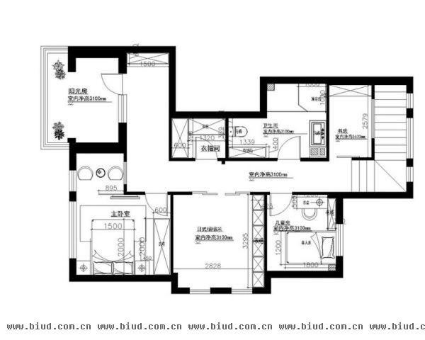 孔雀城御园-一居室-60平米-装修设计