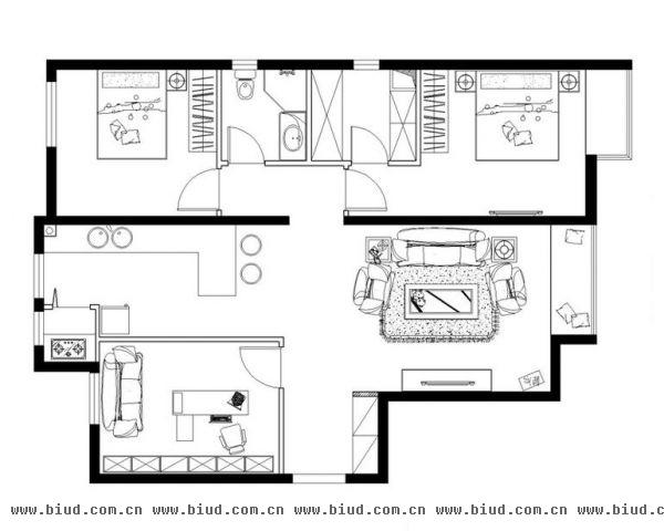 融景城-三居室-110平米-装修设计