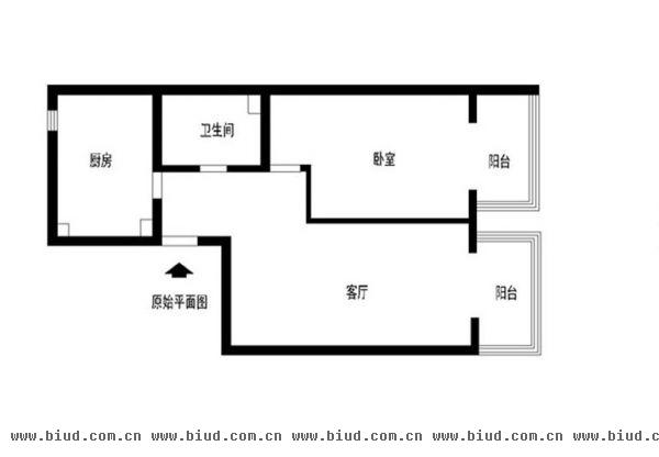 安贞苑小区-一居室-60平米-装修设计