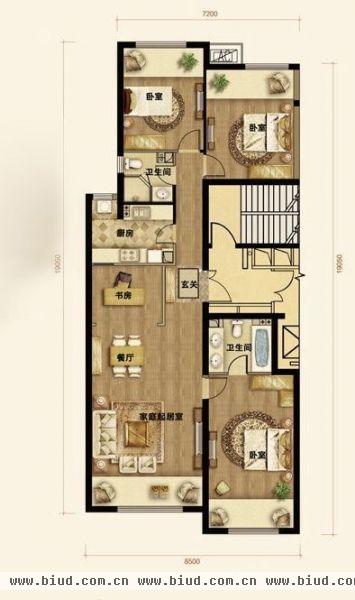 龙湖·时代天街-四居室-145平米-装修设计