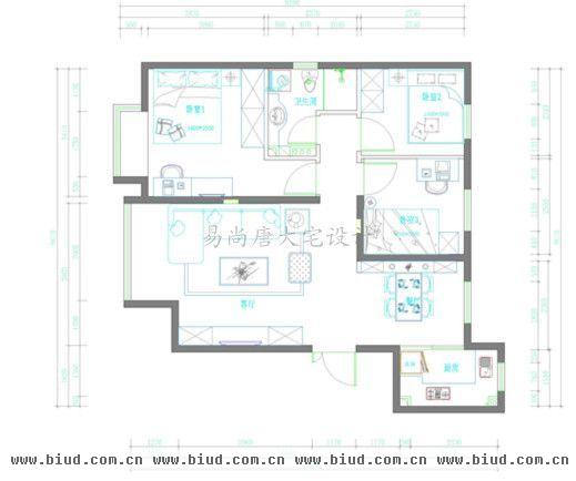 首开·国风美仑-三居室-110平米-装修设计