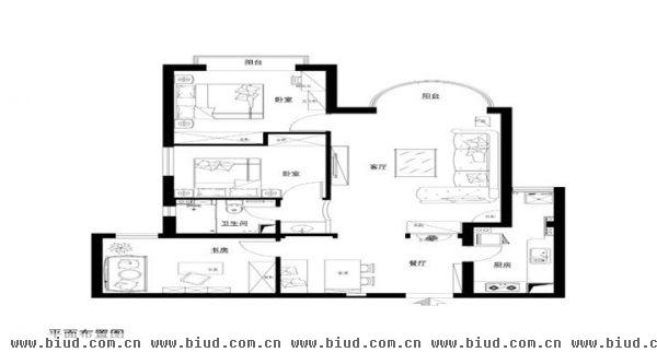 水墨林溪-三居室-120平米-装修设计