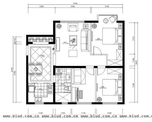 尚城loft-三居室-120平米-装修设计