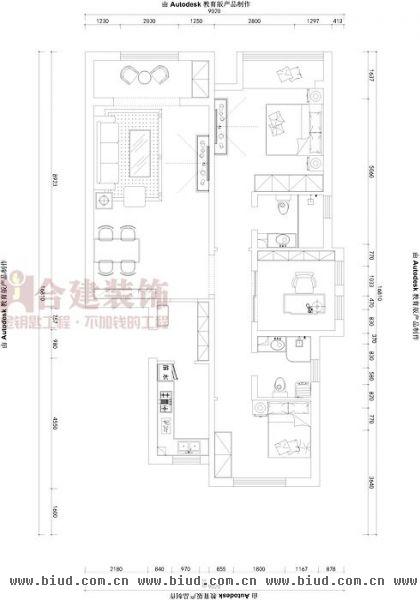 金地仰山-三居室-124平米-装修设计