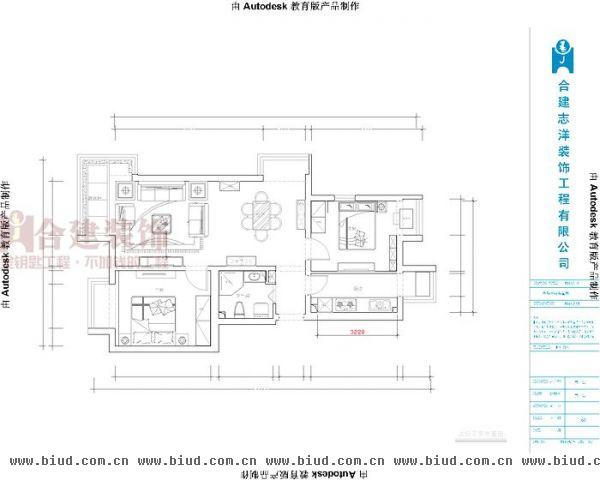 中铁国际城-二居室-101平米-装修设计