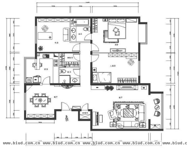 紫薇天悦-三居室-120平米-装修设计