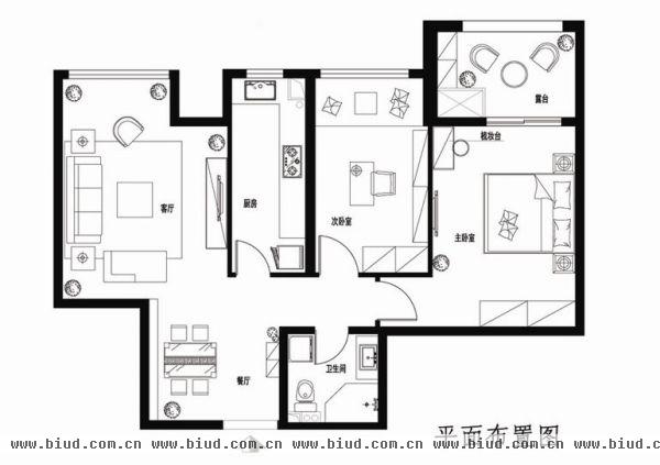 林萃西里-二居室-99平米-装修设计