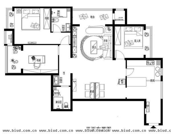 芳城园-三居室-150平米-装修设计