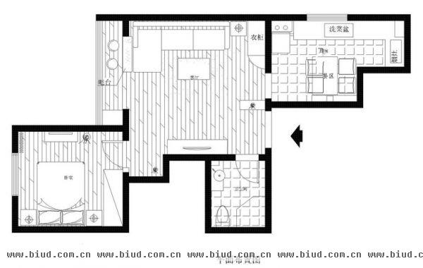 甘露西园-一居室-65平米-装修设计