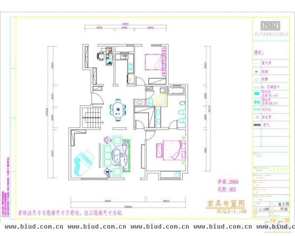 京基鹭府-三居室-137平米-装修设计