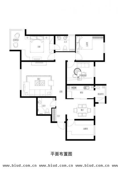 宣颐家园-三居室-150平米-装修设计
