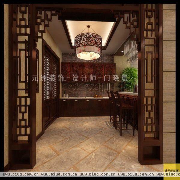 观唐中式宅院-别墅-340平米-装修设计