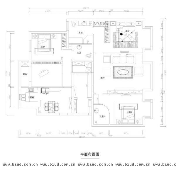 润泽悦溪-三居室-130平米-装修设计
