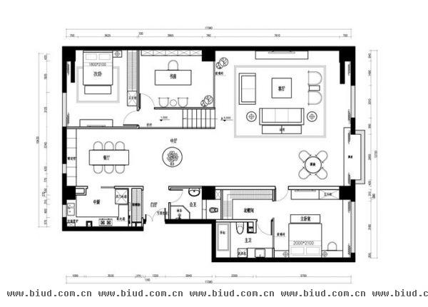 宋庄路小区-四居室-120平米-装修设计