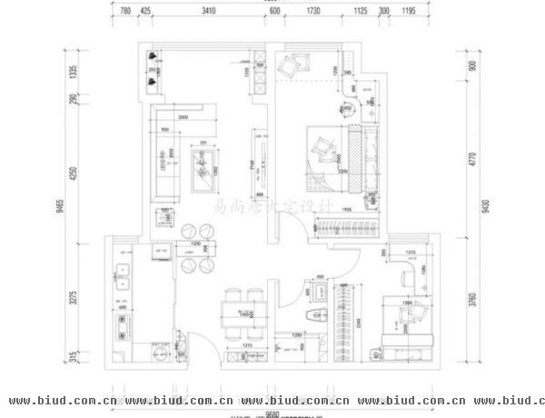 华业东方玫瑰-二居室-90平米-装修设计