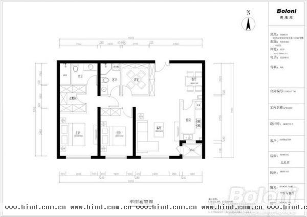 天润福熙大道-二居室-90平米-装修设计