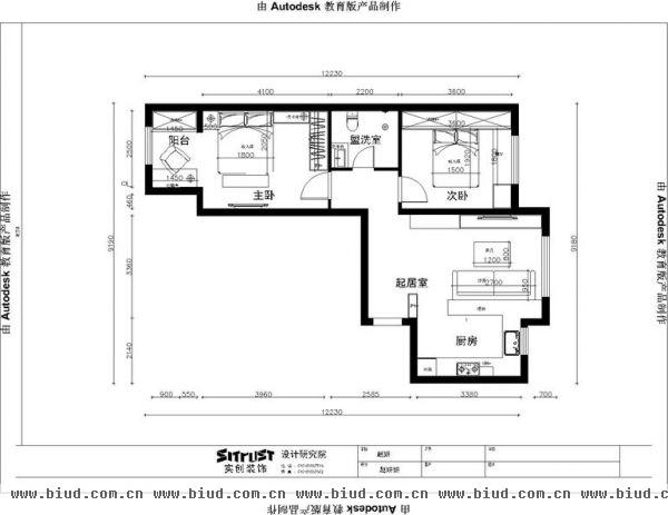 温泉凯盛家园-二居室-70平米-装修设计