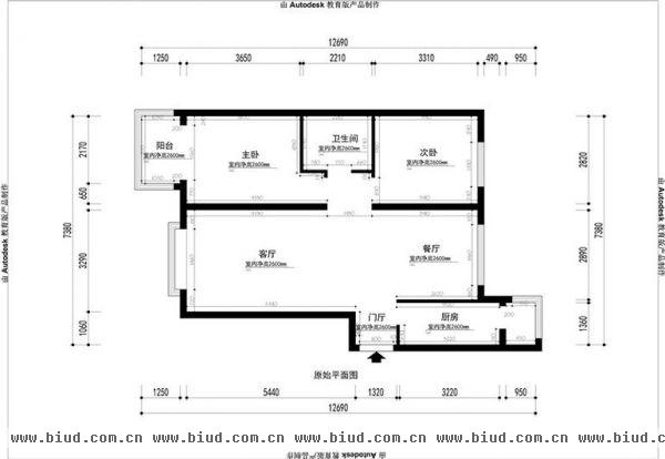 六郎庄-二居室-90平米-装修设计