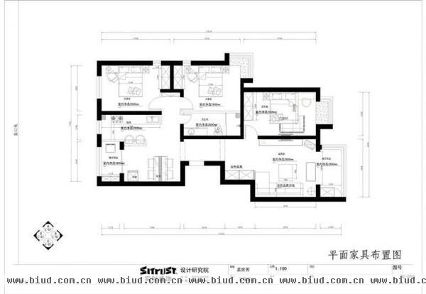 六郎庄-三居室-126平米-装修设计