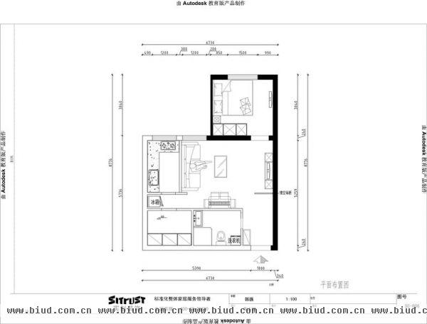 六郎庄-一居室-58平米-装修设计