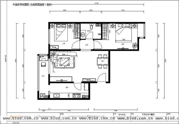 上庄馨瑞嘉园-二居室-70平米-装修设计