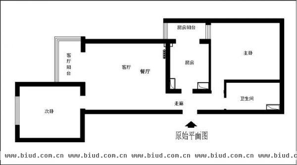 八里庄东里二居92平房简约-二居室-92平米-装修设计